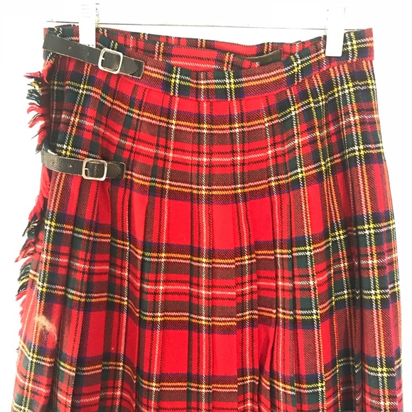 Vintage Real Scottish Plaid Maxi Skirt - Picture 2 of 7